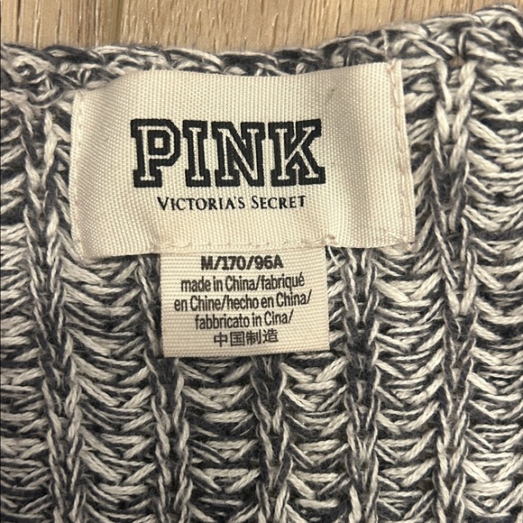 PINK Victoria's Secret Black and White Cowl Neck Sweater - Picture 2 of 4